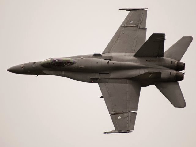 Фінскі знішчальнік F/A-18 Hornet.